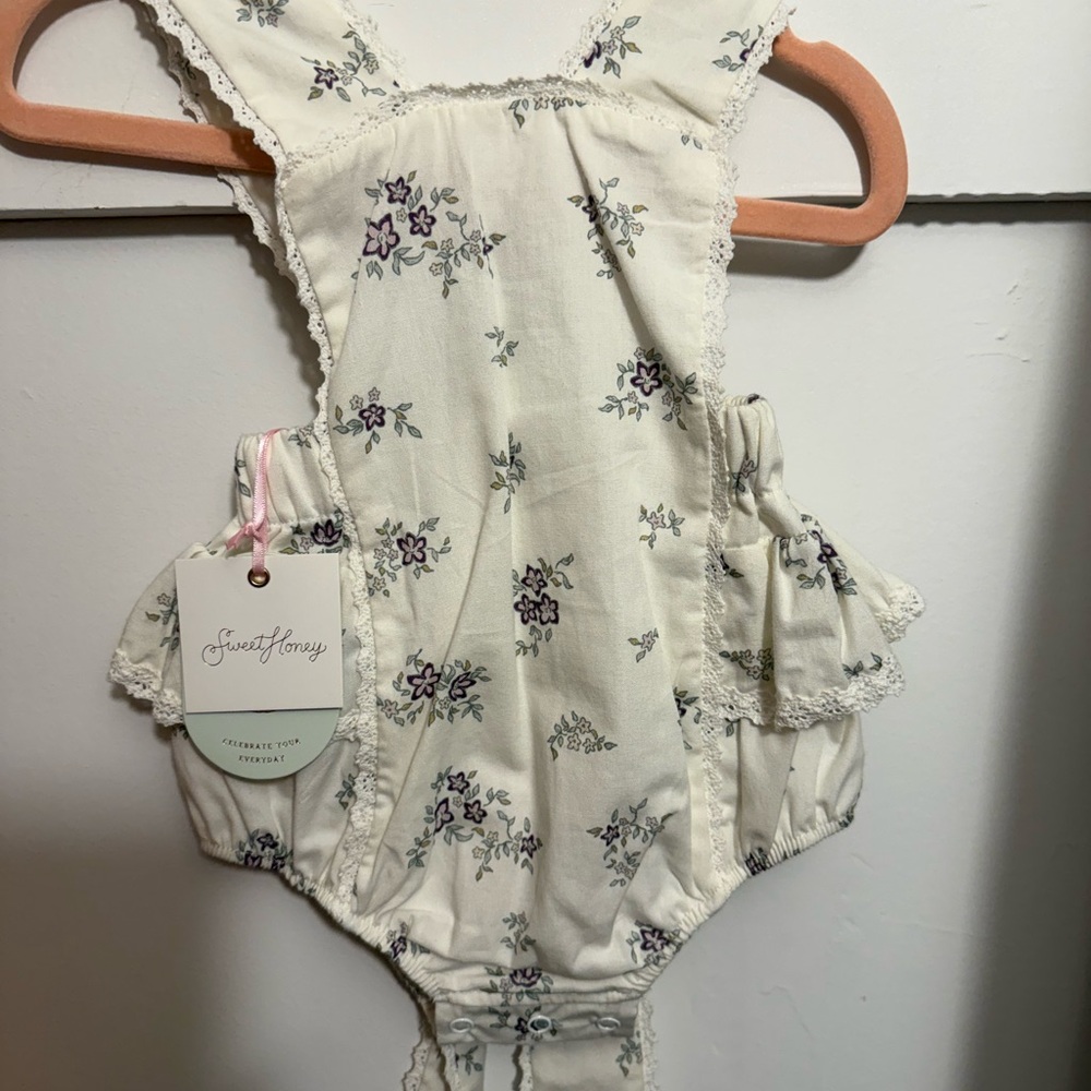 NWT NEW Sweet Honey Floral Baby Romper
